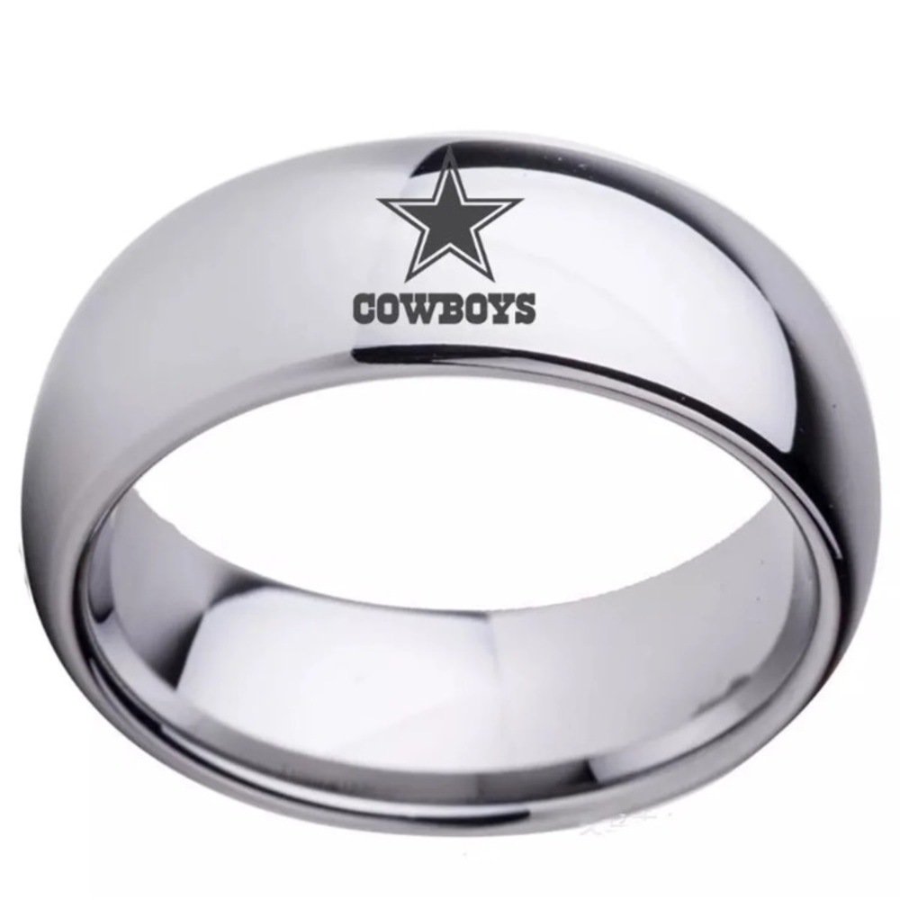 8mm Silver Dallas Cowboys Ring - Picture 4 of 5